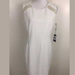 $134 Tommy Hilfiger off white midi dress studded